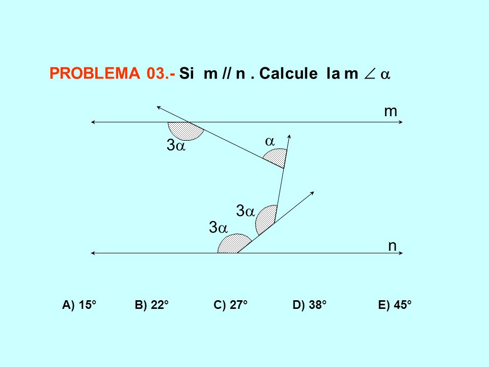 PROBLEMA 03.- Si m // n . Calcule la m  