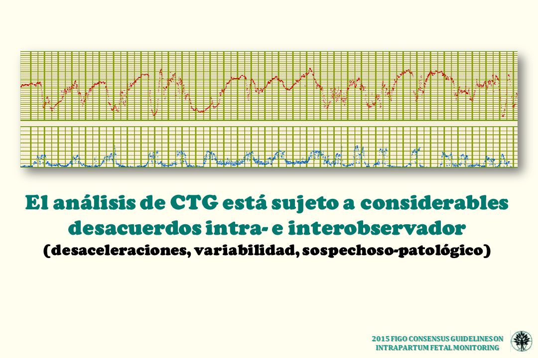 El análisis de CTG está sujeto a considerables desacuerdos intra- e interobservador