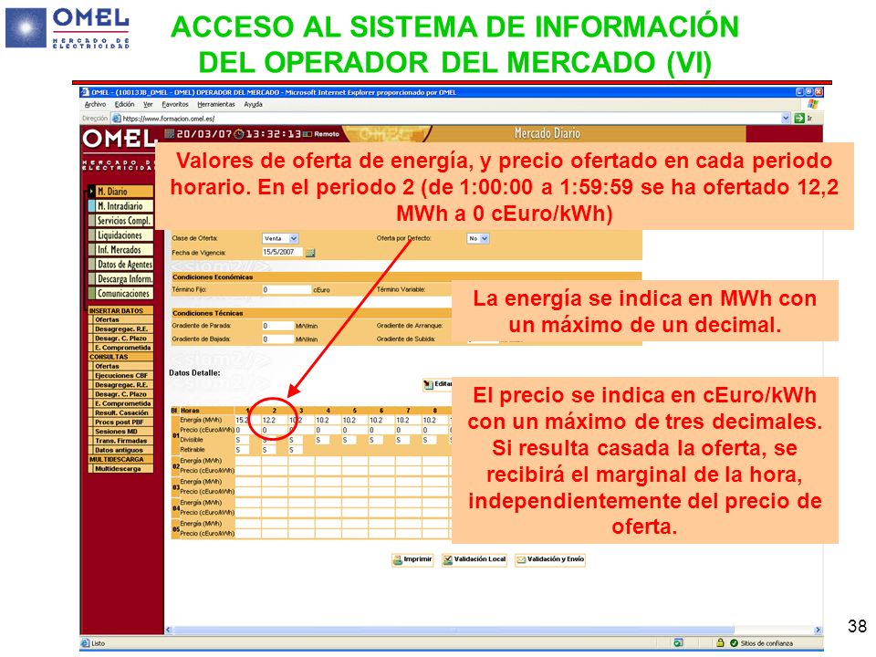 ACCESO AL SISTEMA DE INFORMACIÓN DEL OPERADOR DEL MERCADO (VI)