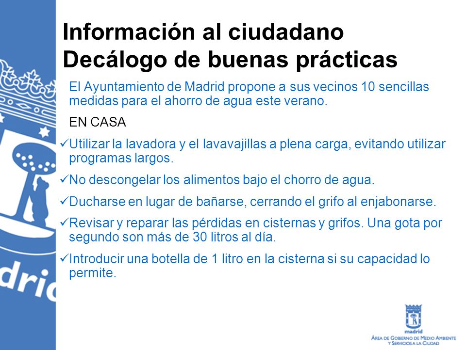 Información al ciudadano Decálogo de buenas prácticas
