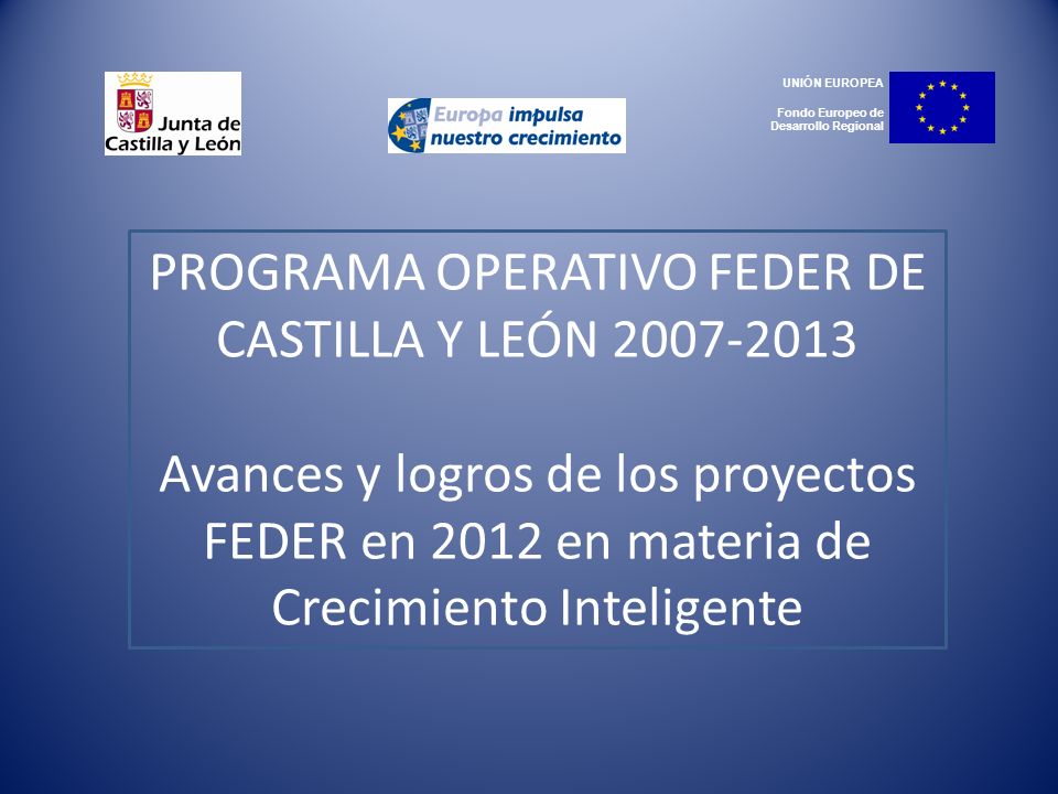 PROGRAMA OPERATIVO FEDER DE CASTILLA Y LEÓN