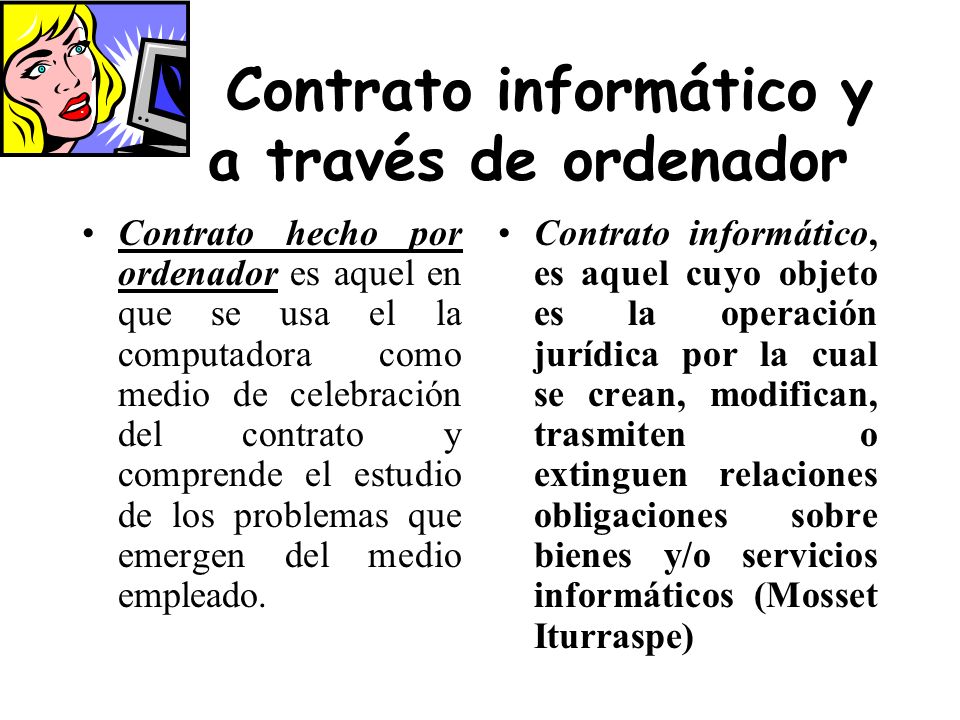 Contrato informático y a través de ordenador