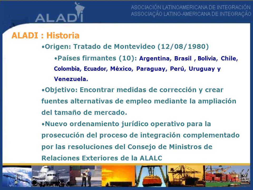 ALADI : Historia Origen: Tratado de Montevideo (12/08/1980)