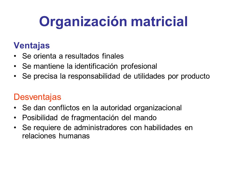 Organización matricial