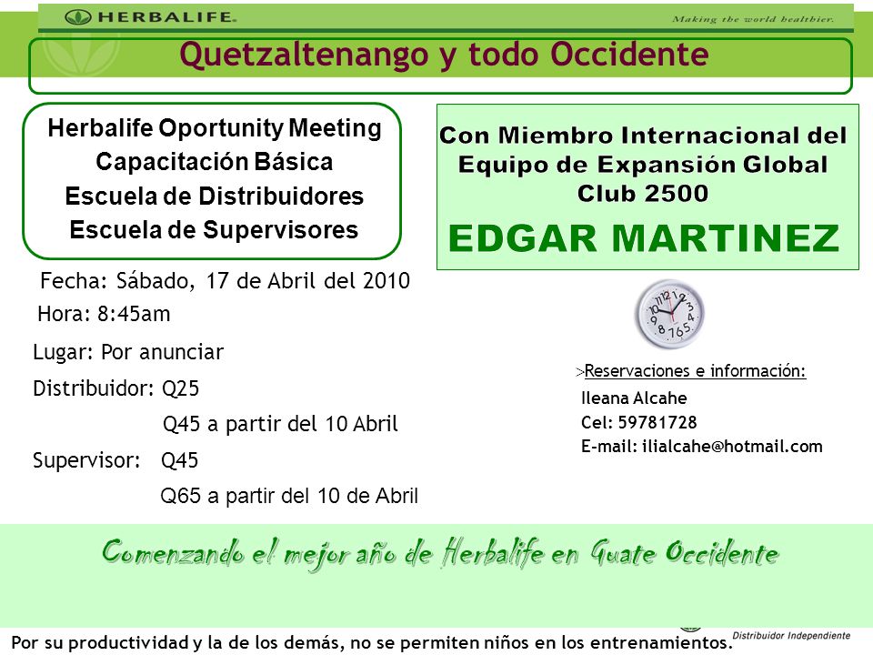 Comenzando el mejor año de Herbalife en Guate Occidente