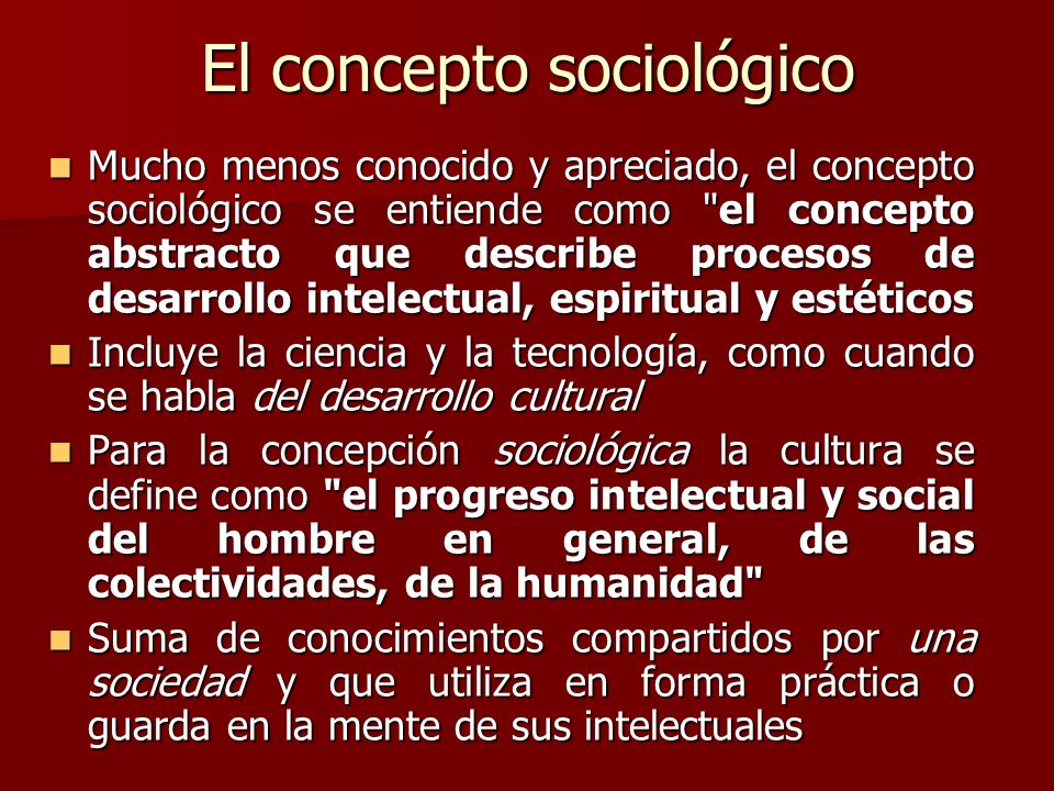 El concepto sociológico