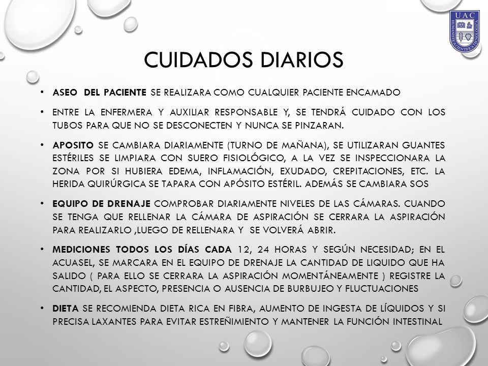 Cuidados diarios ASEO DEL PACIENTE se realizara como cualquier paciente encamado.