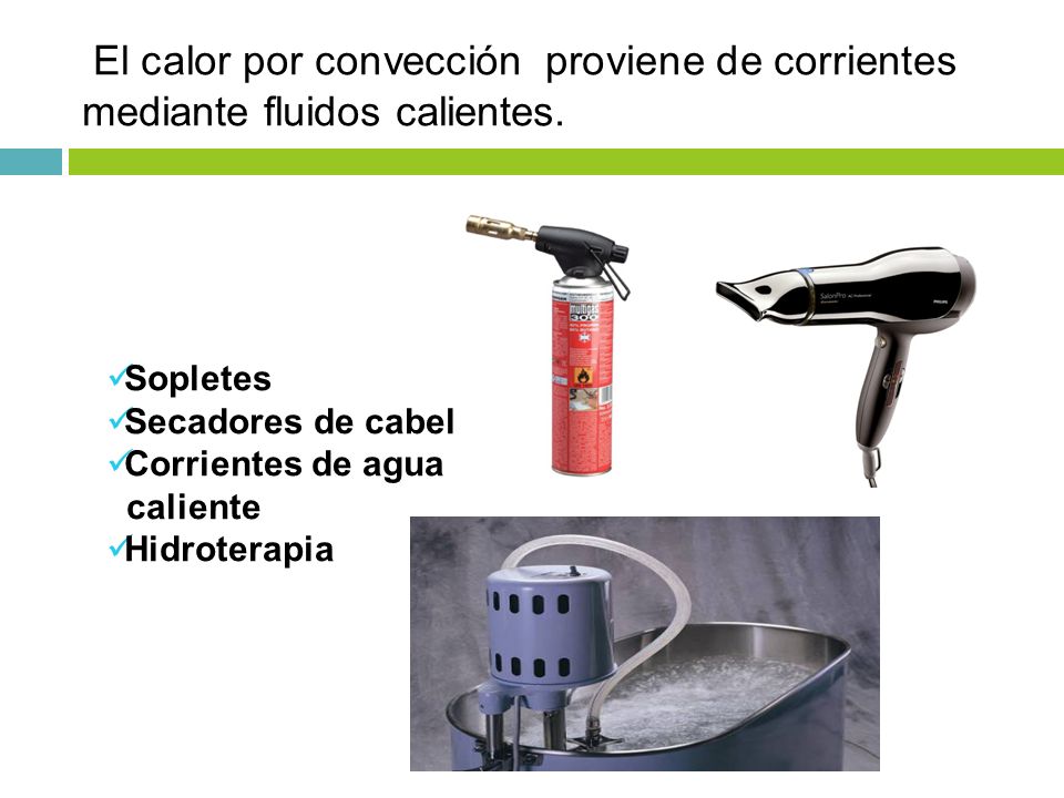 El calor por convección proviene de corrientes mediante fluidos calientes.