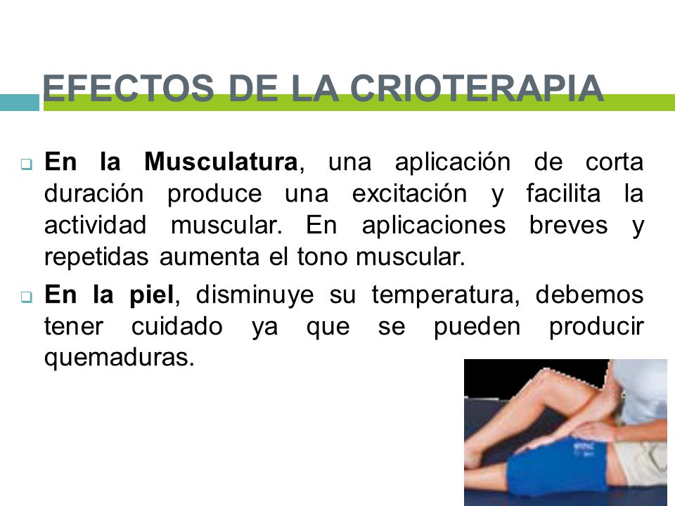 EFECTOS DE LA CRIOTERAPIA