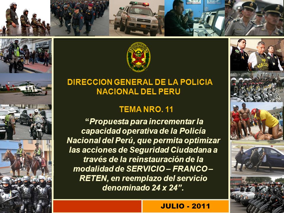 DIRECCION GENERAL DE LA POLICIA NACIONAL DEL PERU