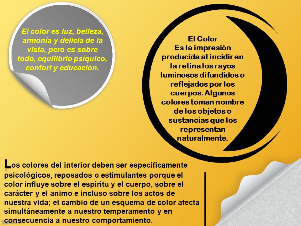 El color es luz, belleza, armonía y delicia de la vista, pero es sobre todo, equilibrio psíquico, confort y educación.