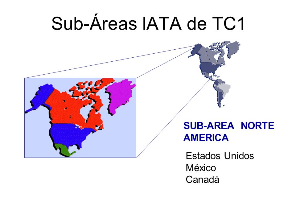 Sub-Áreas IATA de TC1 SUB-AREA NORTE AMERICA