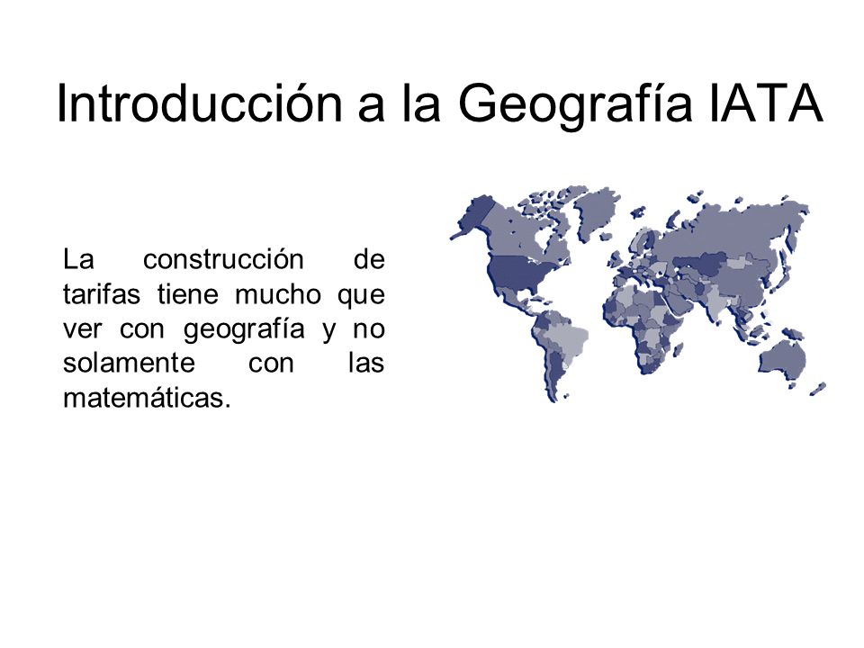 Introducción a la Geografía IATA