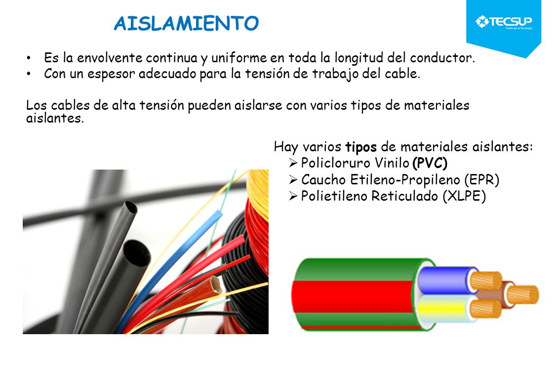 AISLAMIENTO Hay varios tipos de materiales aislantes: