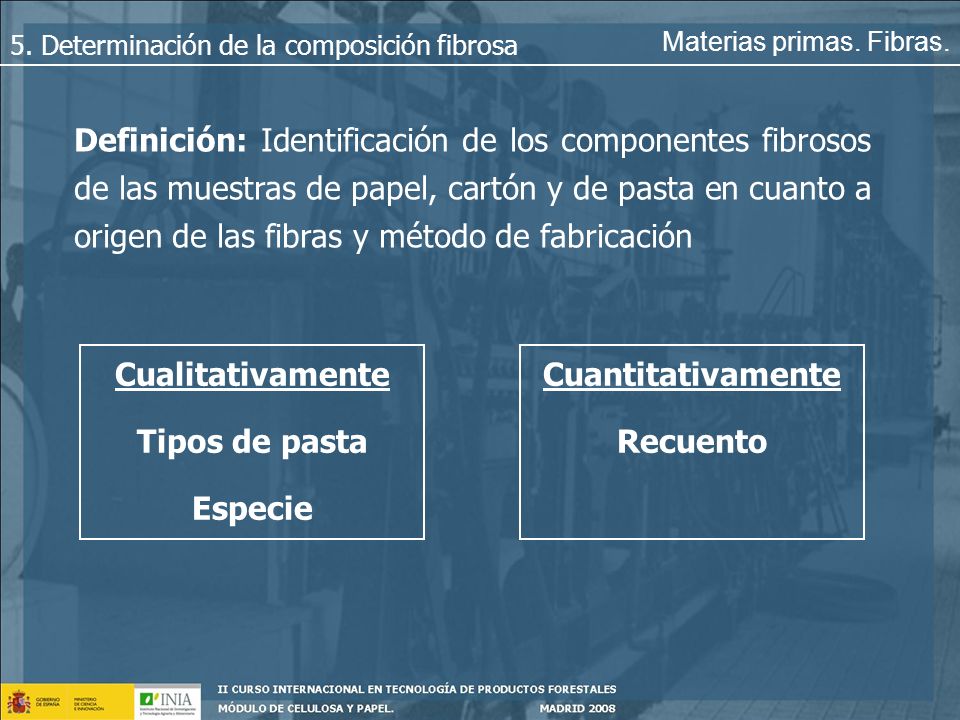 Cualitativamente Tipos de pasta Especie Cuantitativamente Recuento