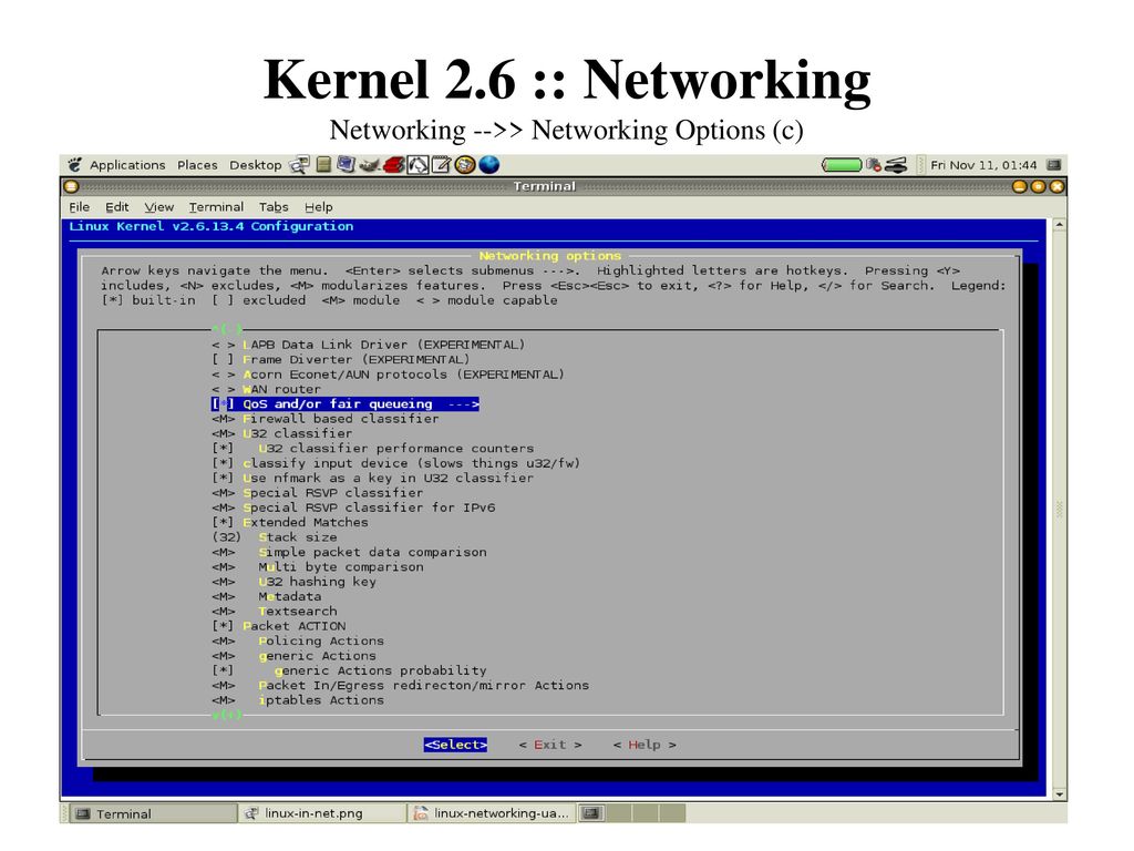 Kernel 2.6 :: Networking Networking -->> Networking Options (c)