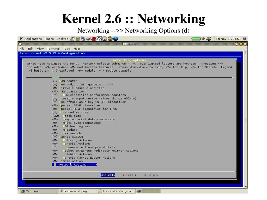 Kernel 2.6 :: Networking Networking -->> Networking Options (d)
