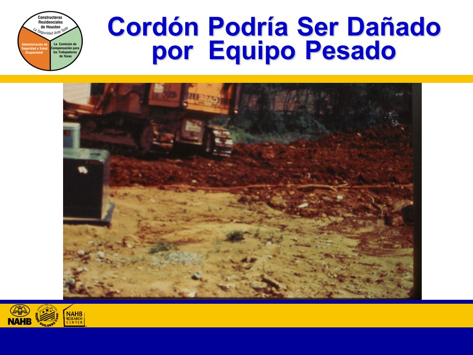 Cordón Podría Ser Dañado por Equipo Pesado