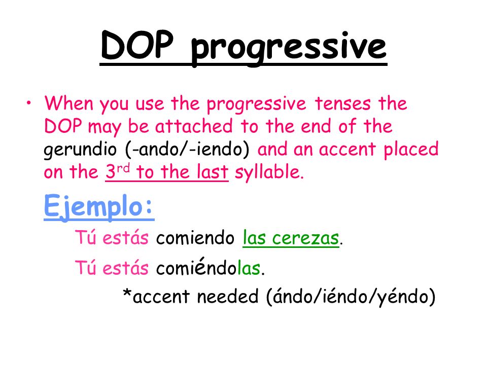 DOP progressive