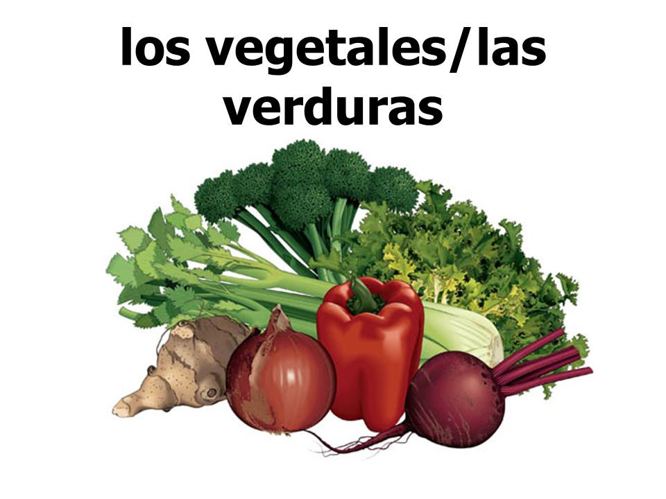 los vegetales/las verduras