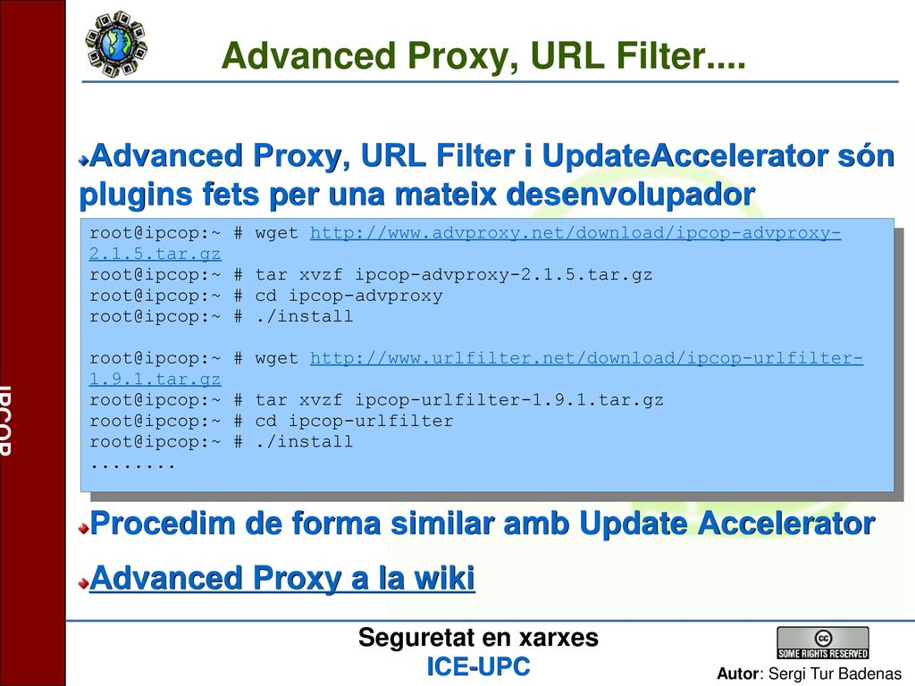 Advanced Proxy, URL Filter....