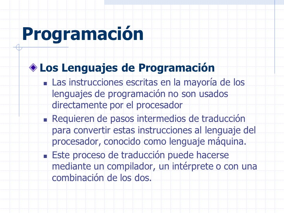 Programación Los Lenguajes de Programación