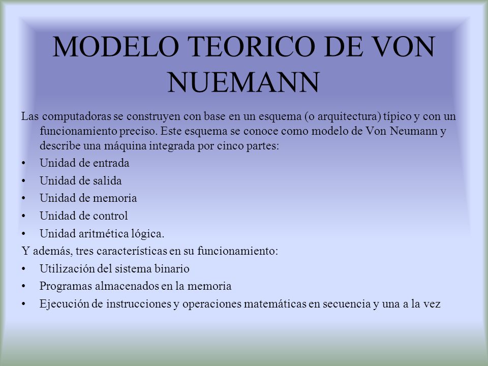 MODELO TEORICO DE VON NUEMANN