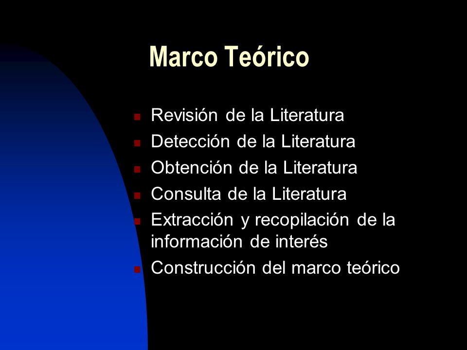 Marco Teórico Revisión de la Literatura Detección de la Literatura