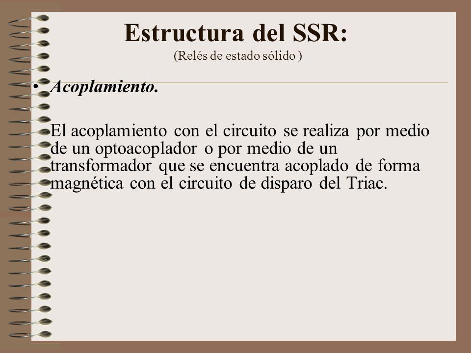 Estructura del SSR: (Relés de estado sólido )