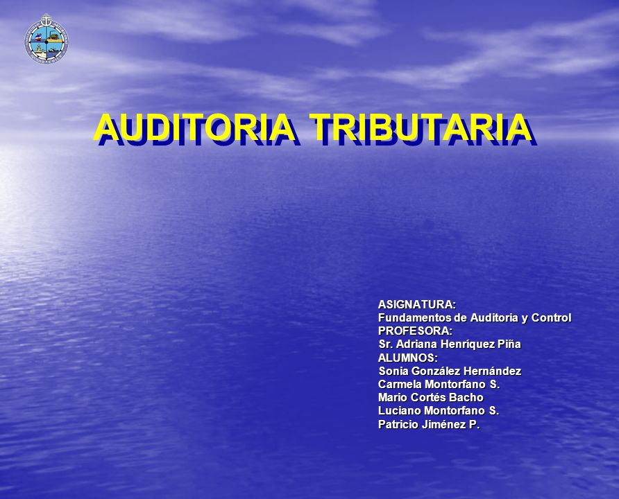 AUDITORIA TRIBUTARIA ASIGNATURA: Fundamentos de Auditoria y Control