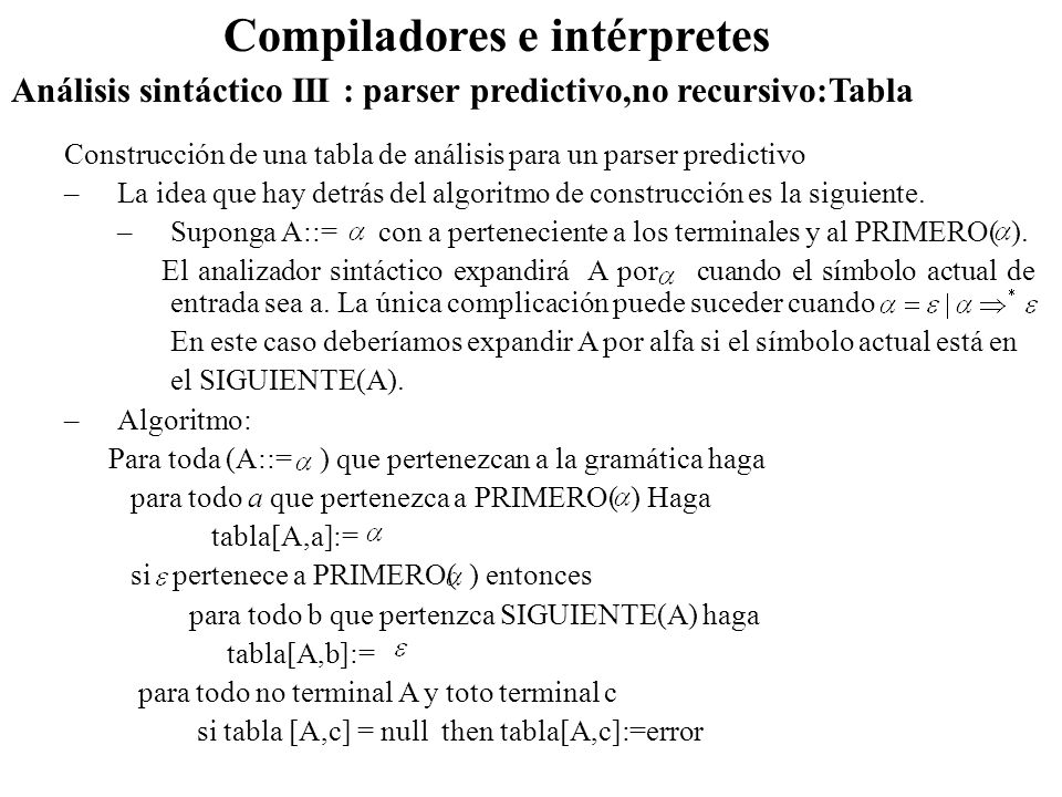 Compiladores e intérpretes