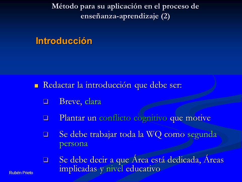 Método para su aplicación en el proceso de enseñanza-aprendizaje (2)