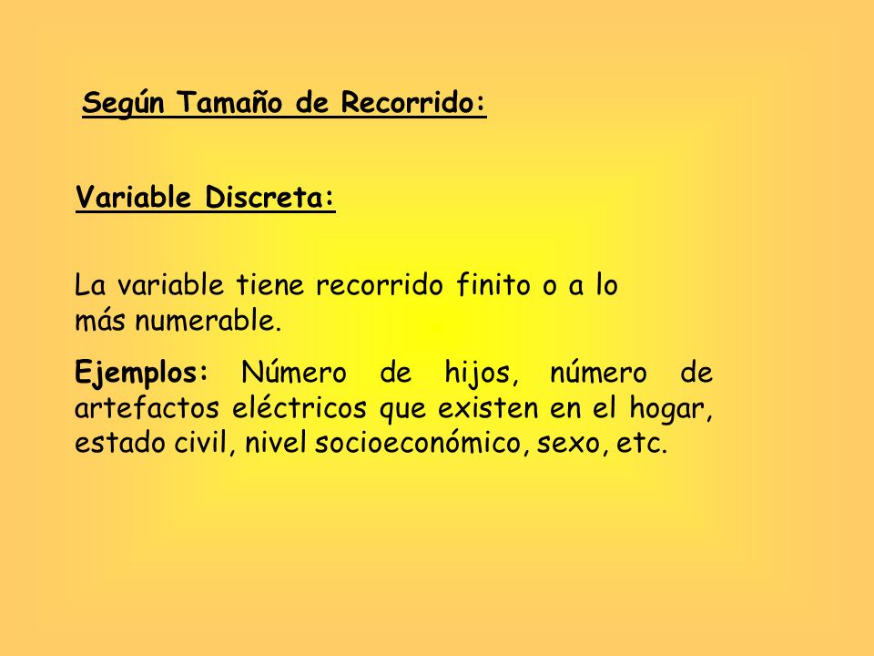 Según Tamaño de Recorrido: