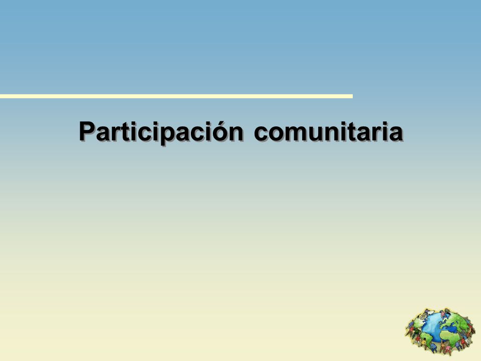 Participación comunitaria