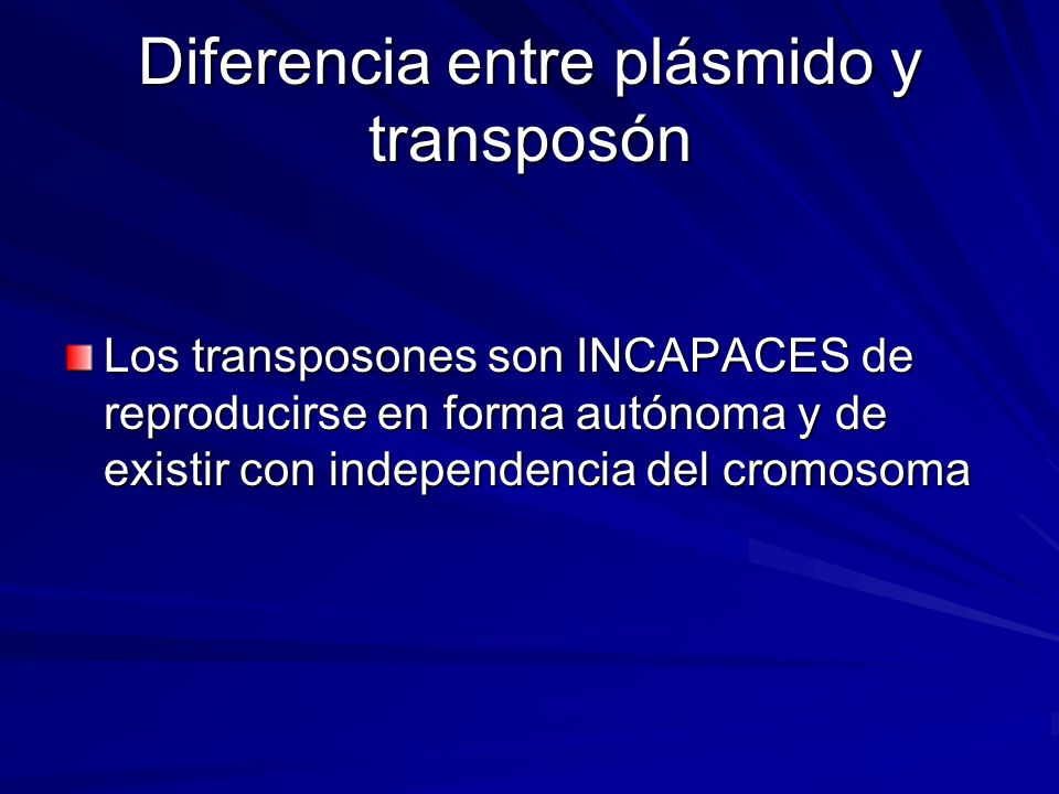 Diferencia entre plásmido y transposón