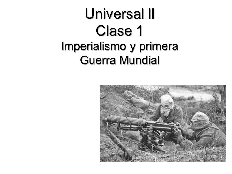 Imperialismo y primera Guerra Mundial