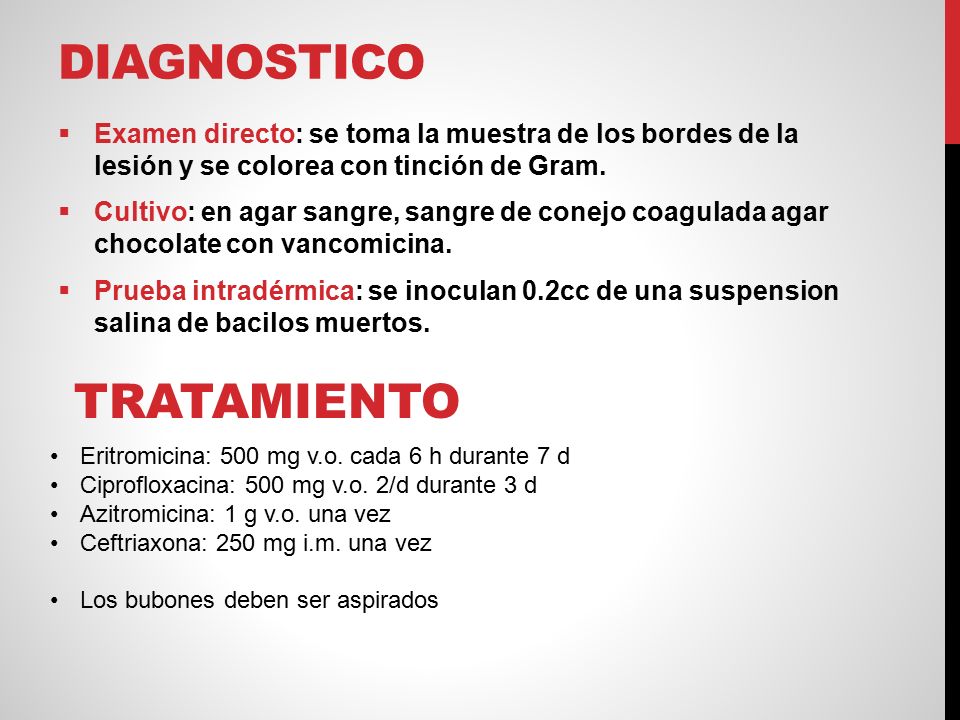 Chancro blando tratamiento y sintomas