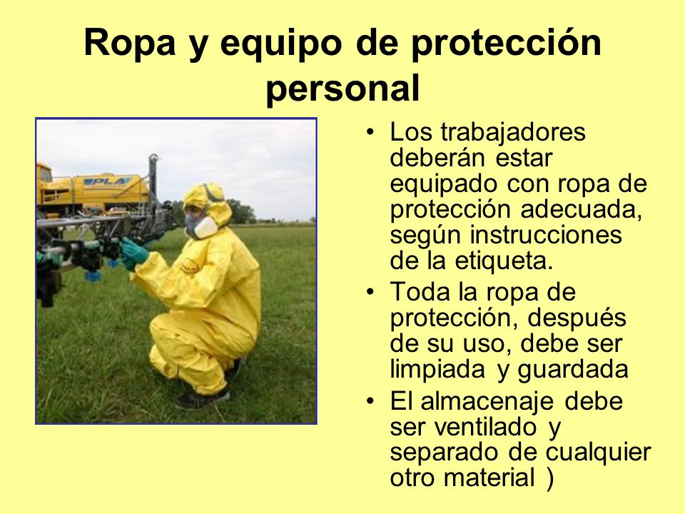 Ropa y equipo de protección personal