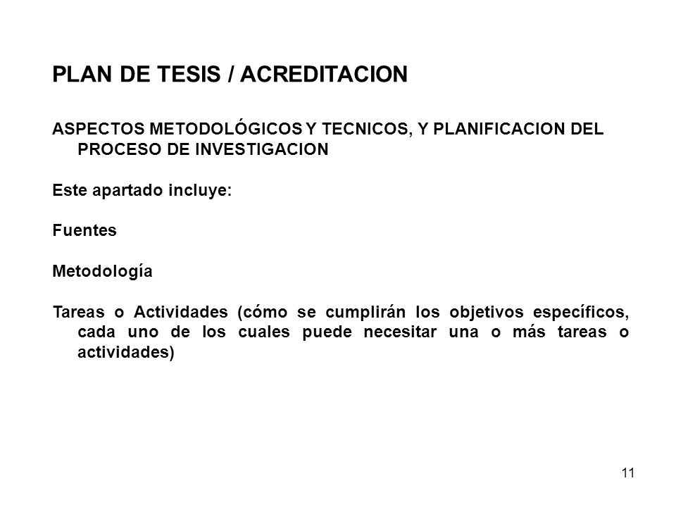 PLAN DE TESIS / ACREDITACION