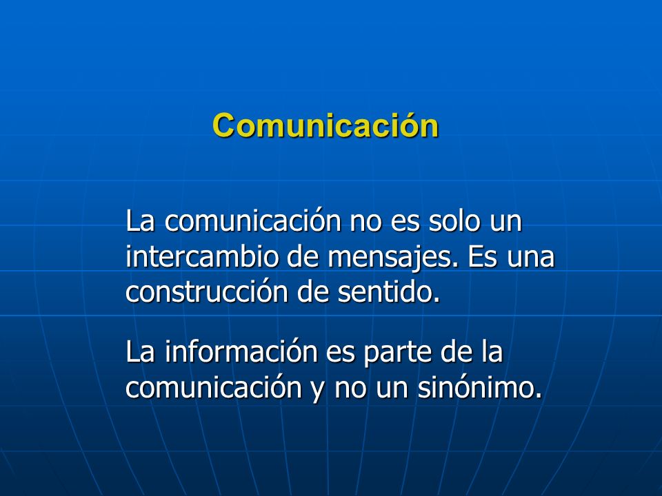 La información es parte de la comunicación y no un sinónimo.
