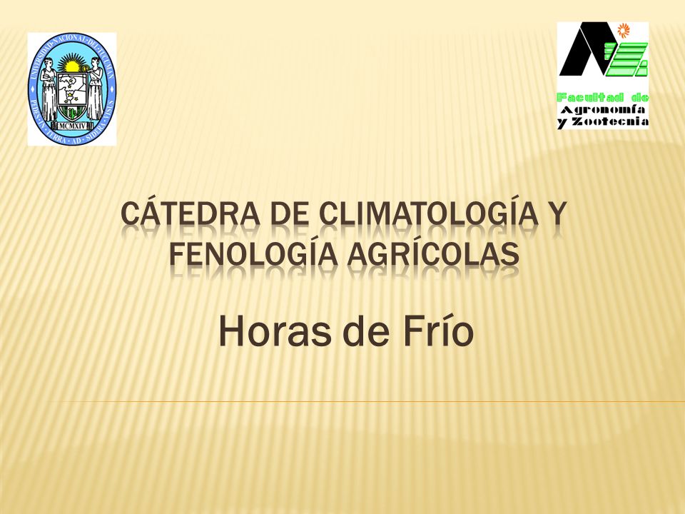 Cátedra de Climatología y Fenología Agrícolas