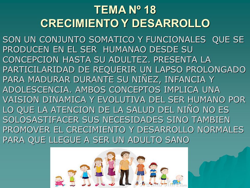 TEMA Nº 18 CRECIMIENTO Y DESARROLLO