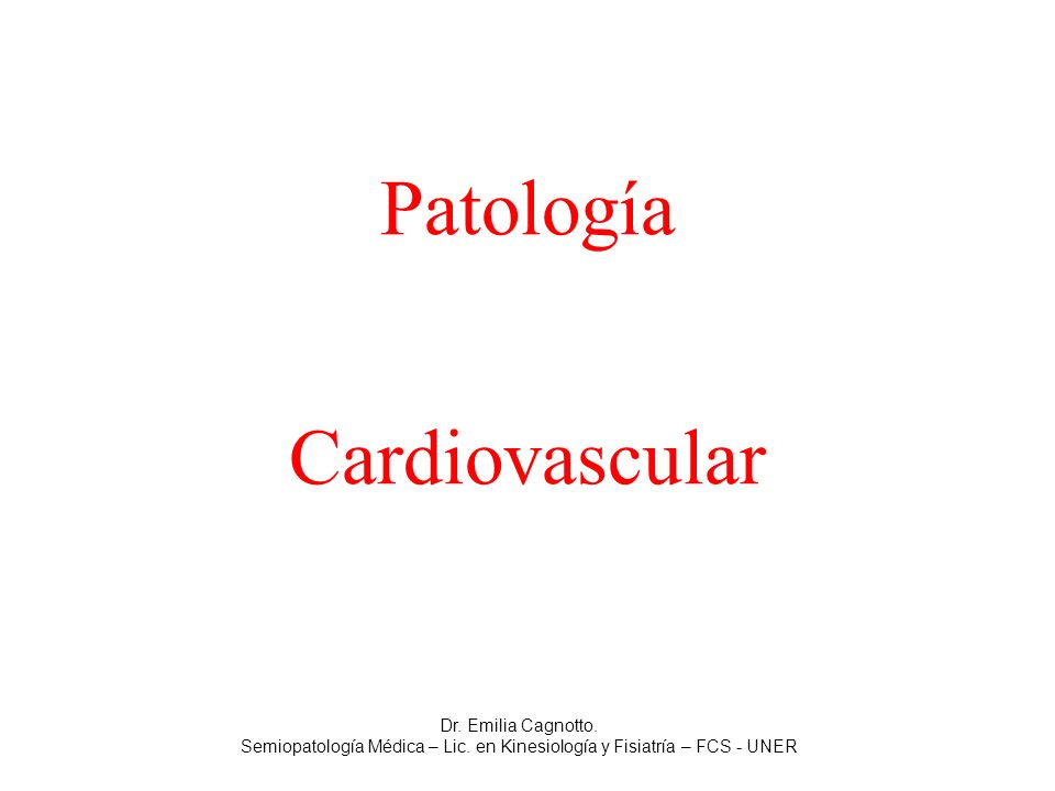 Patología Cardiovascular