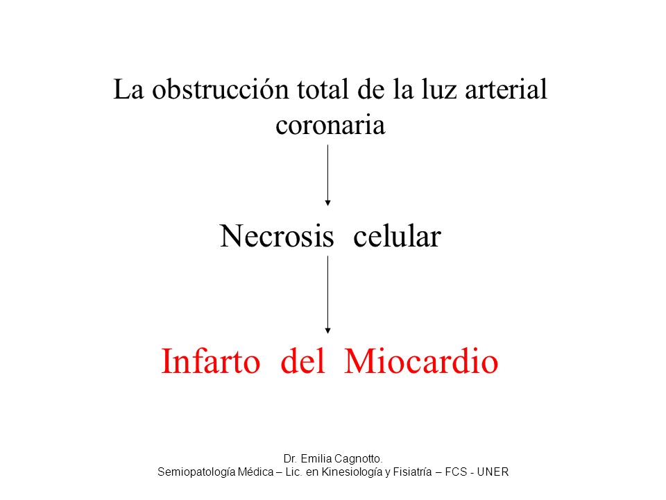 Infarto del Miocardio Necrosis celular