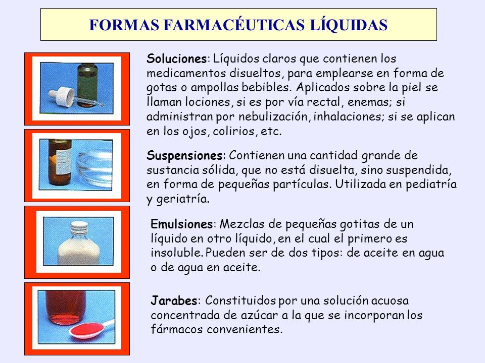 FORMAS FARMACÉUTICAS LÍQUIDAS