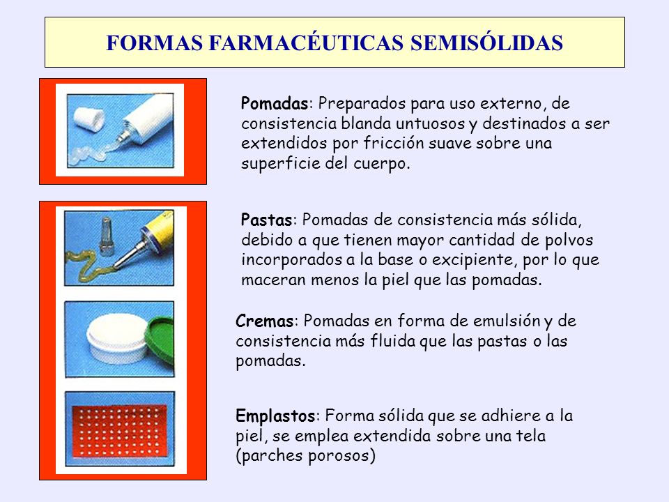 FORMAS FARMACÉUTICAS SEMISÓLIDAS