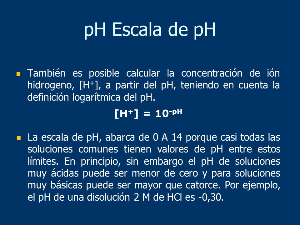 pH Escala de pH
