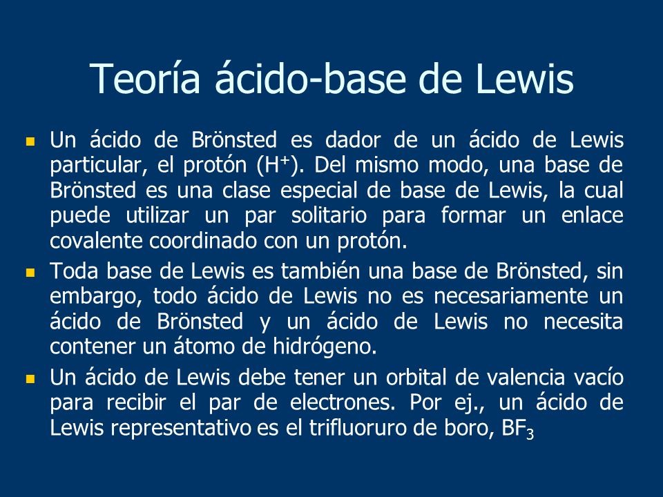 Teoría ácido-base de Lewis