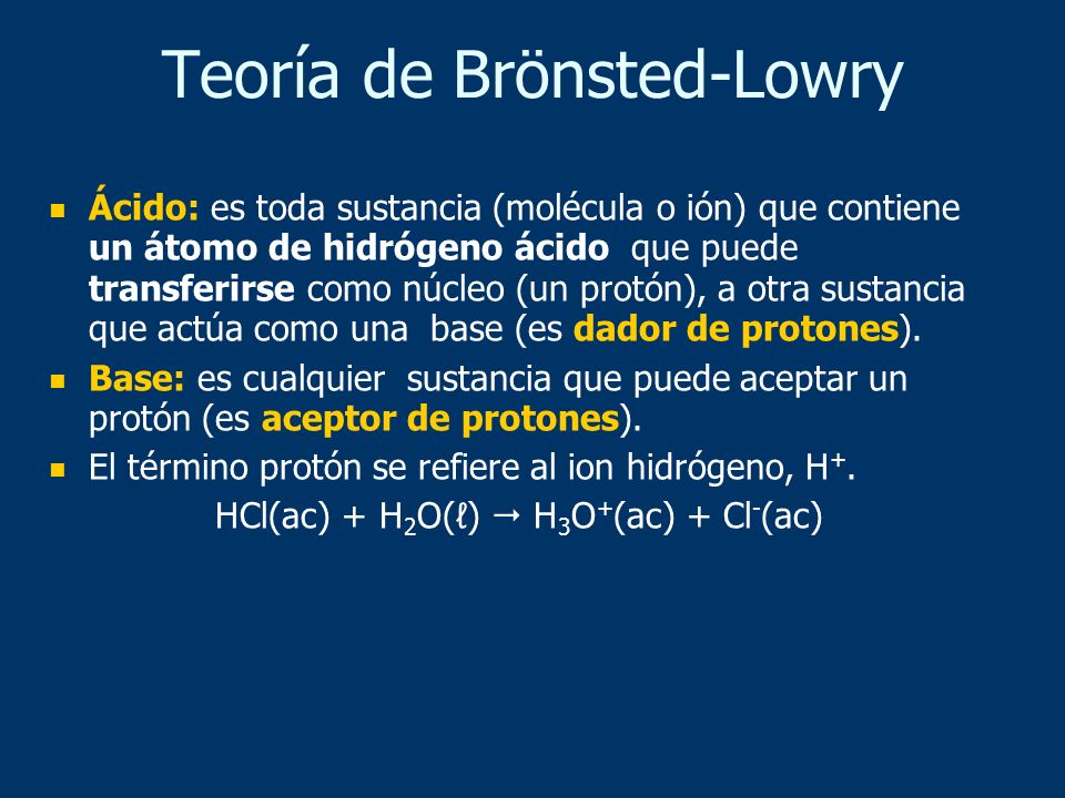 Teoría de Brönsted-Lowry
