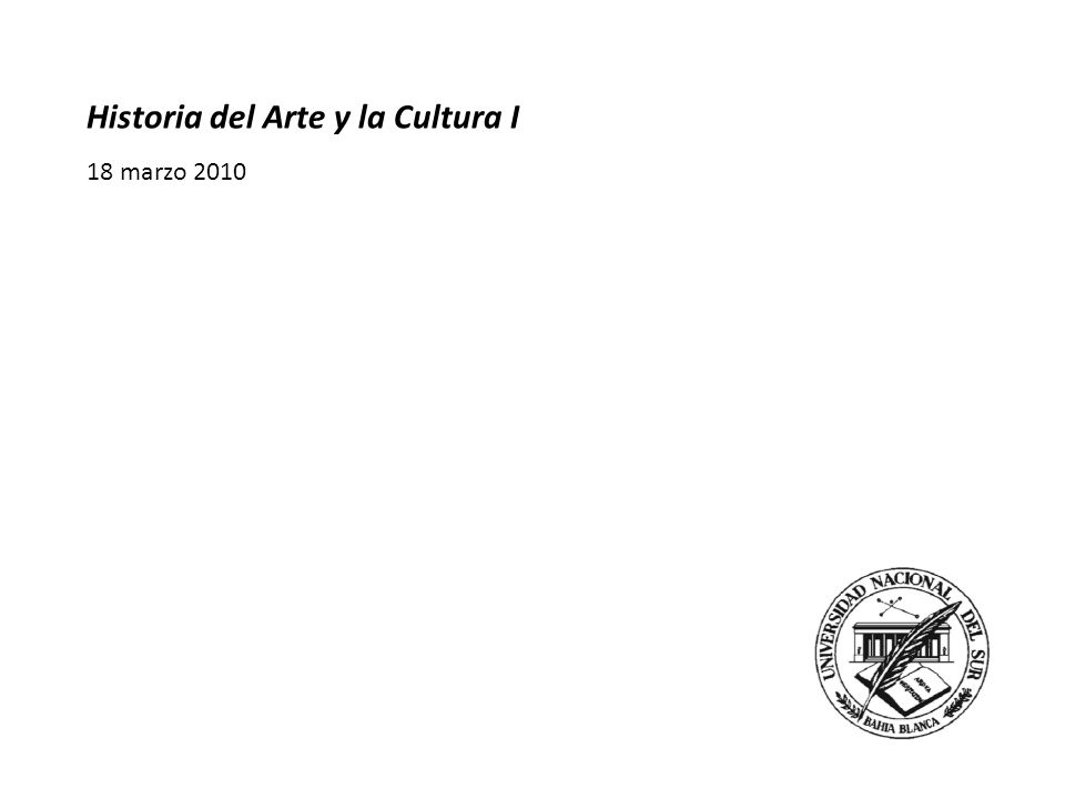 Historia del Arte y la Cultura I